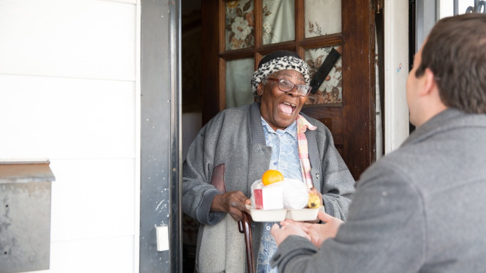 Meals on Wheels recipient Lena Belton, a former army base supervisor and Sunday school teacher, says her favorite part of the meal delivery program is the volunteers who stop by to check on her.