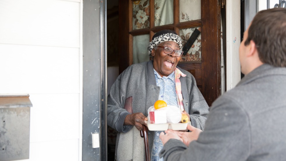 Meals on Wheels recipient Lena Belton, a former army base supervisor and Sunday school teacher, says her favorite part of the meal delivery program is the volunteers who stop by to check on her.