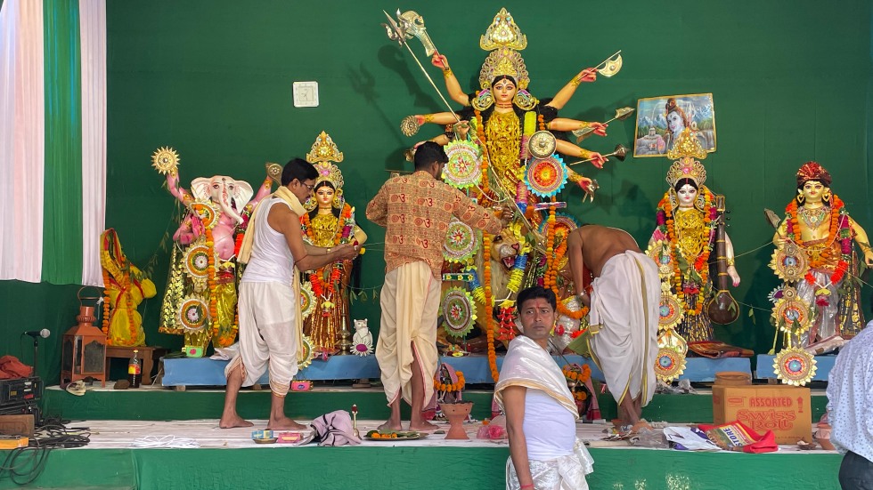 The annual festival of the mother goddess, Durga Puja in Bishnupur town